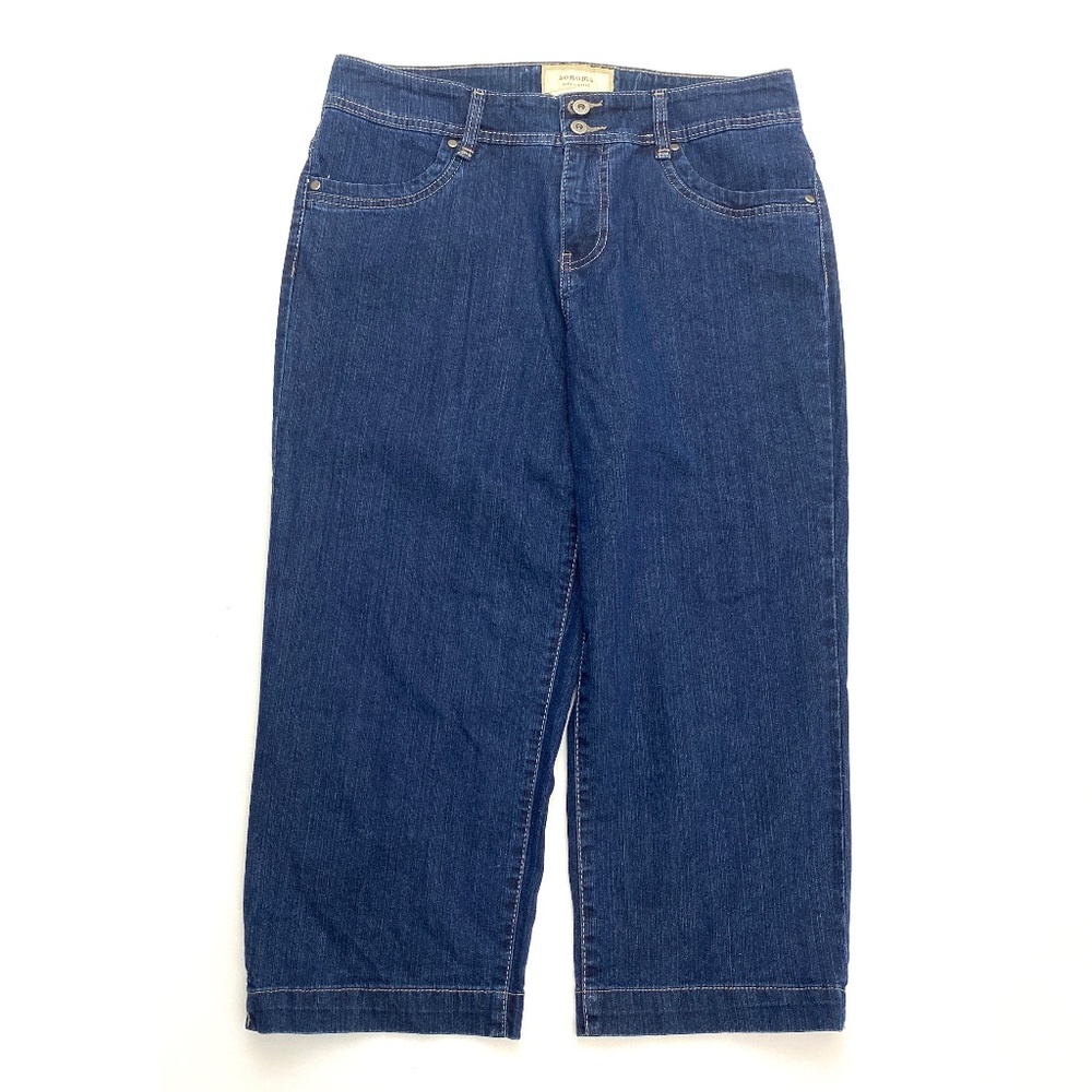Sonoma Capri Back Flap Pockets Women's size 10 Dark Wash Blue Denim jeans